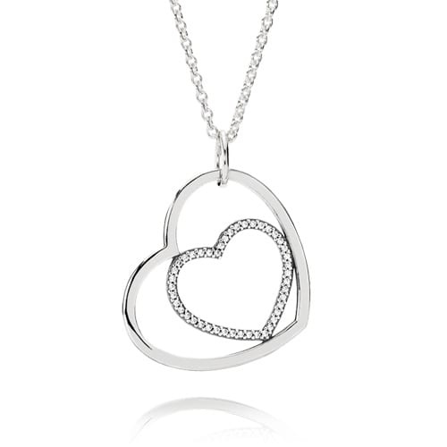 Heart to Heart Necklace with Silver Chain