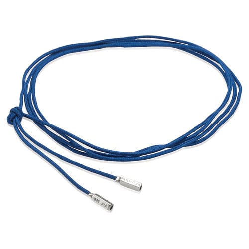 Blue Poly Cord with Sterling Silver