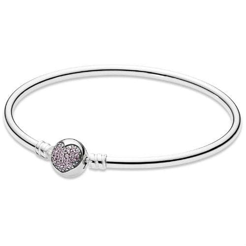 Pandora Circle of Love Bangle with Pink Zirconia 590716PCZ 590716 — foto 1 di 1