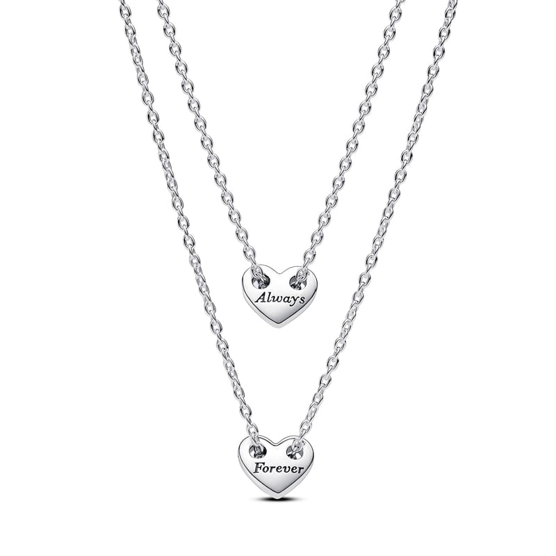 Forever & Always Splittable Heart Pendant Collier Necklaces