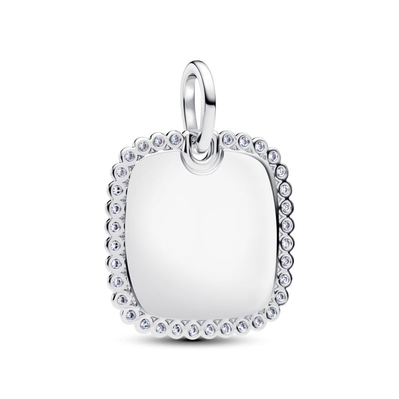 Engravable Square Tag Pendant