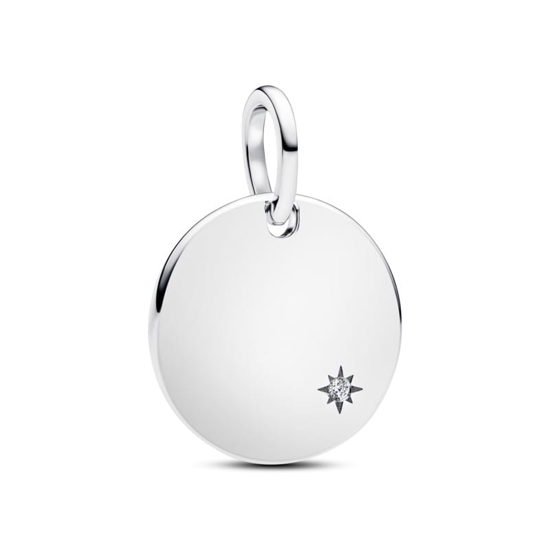 Engravable Lab-Grown Diamond Tag Pendant