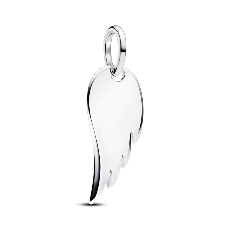 Engravable Angel Wing Tag Pendant