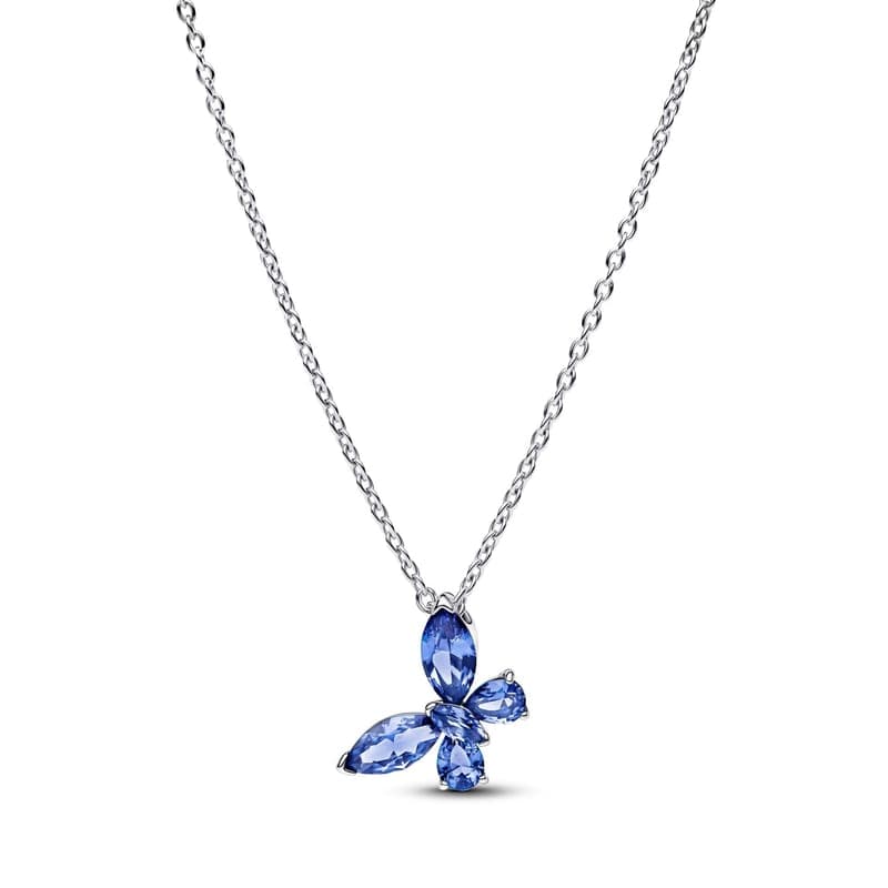 Pandora Blue Butterfly Pendant Necklace 394232C01 394232 — foto 1 di 1