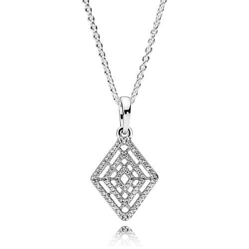Pandora Geometric Lines Necklace and Pendant 396209CZ 396209C — Foto 1 von 1