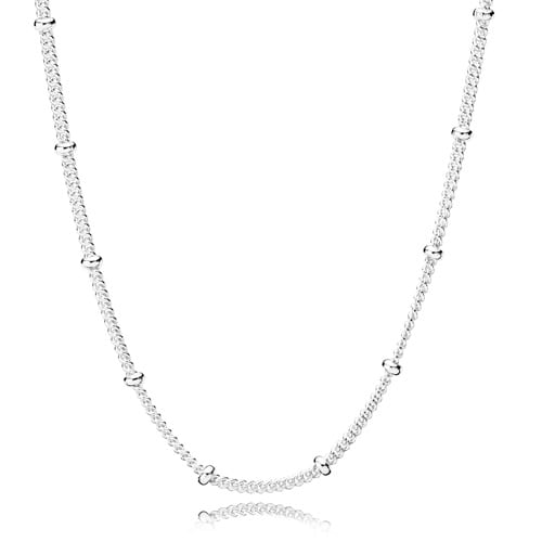 Silver Beaded Necklace