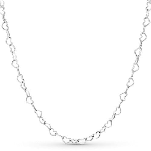 Silver Joined Hearts Necklace