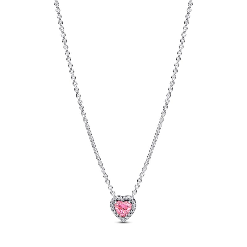 Pandora Pink Elevated Heart Necklace