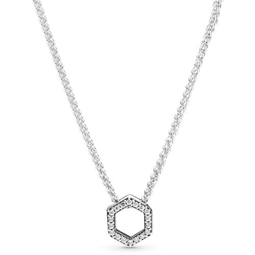 Pandora Sparkling Honeycomb Hexagon Collier Necklace 398787C01 398787 — photo 1 of 1