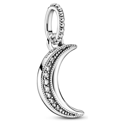 Sparkling Crescent Moon Pendant