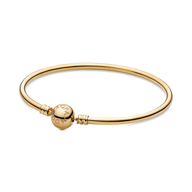 14K Gold Bangle w/ Signature Clasp