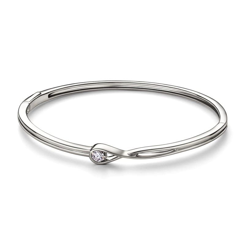 Pandora Infinite 14k White Gold Lab-grown Diamond Bangle 552184C01 552184 — Foto 1 von 1
