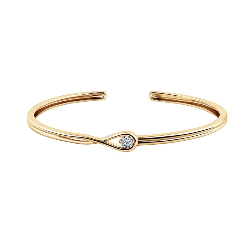 Pandora Brilliance 0.25 Carat 14K Gold Open Bangle