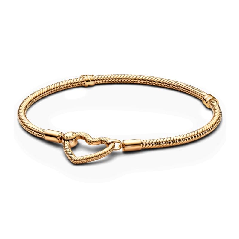Pandora Moments Heart Closure Snake Chain Bracelet 559539C00 559539 — Foto 1 von 1