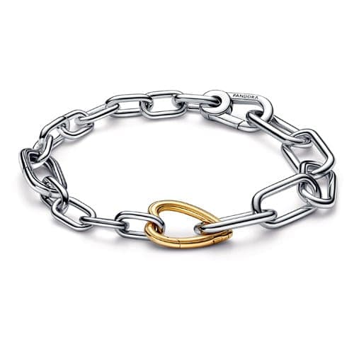 Pandora ME Two-Tone Heart Link Chain Bracelet 562527C00 562527 — Foto 1 von 1