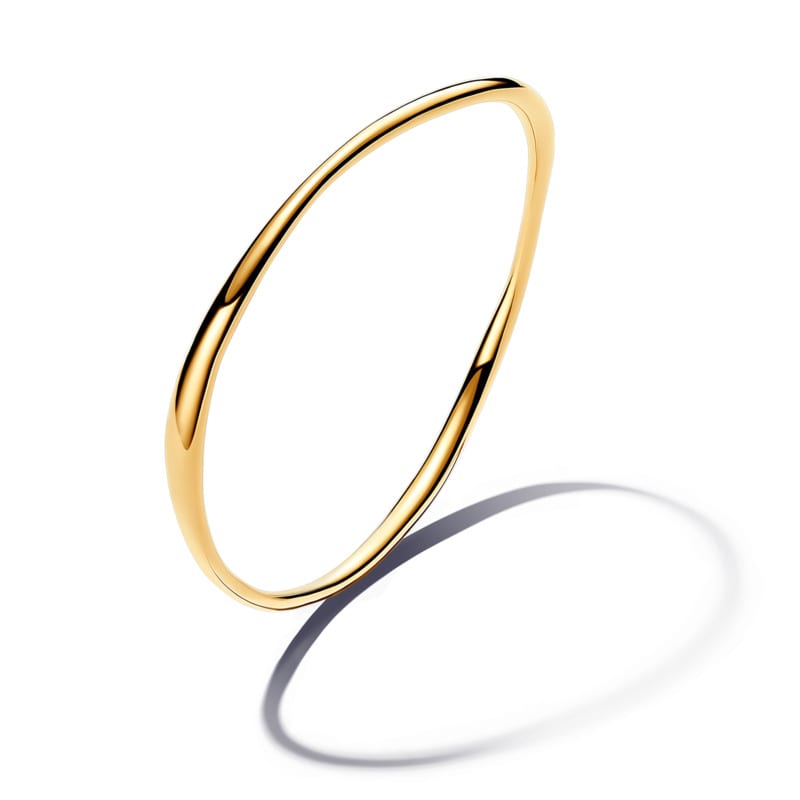 Gold Organically Shaped Bangle