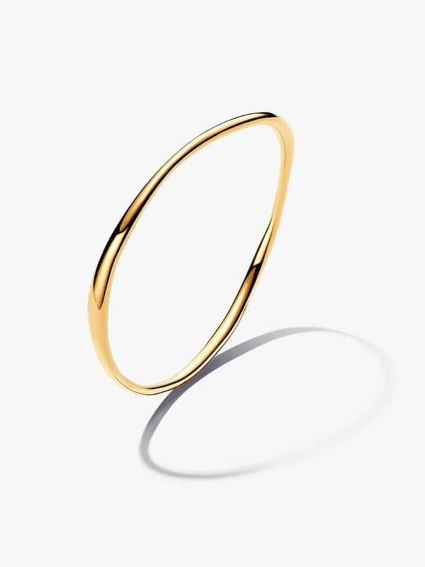 Gold Organically Shaped Bangle