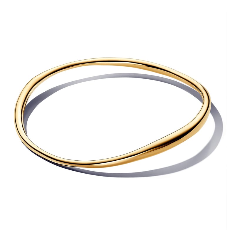 Gold Organically Shaped Bangle