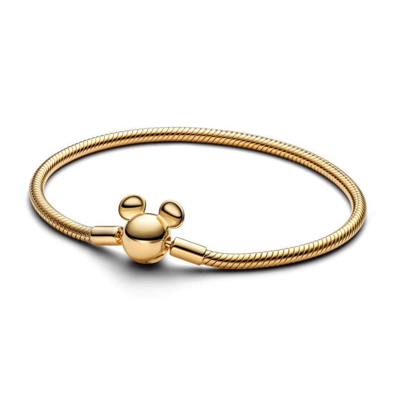 Pandora Moments Disney Mickey Mouse Clasp Snake Chain Bracelet