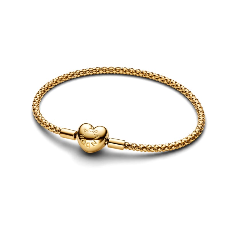 Heart Clasp Studded Chain Bracelet