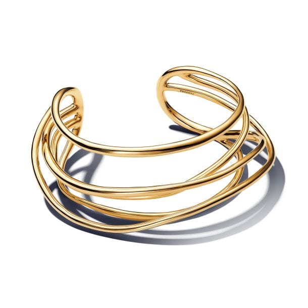 Organically Shaped Wired Open Bangle