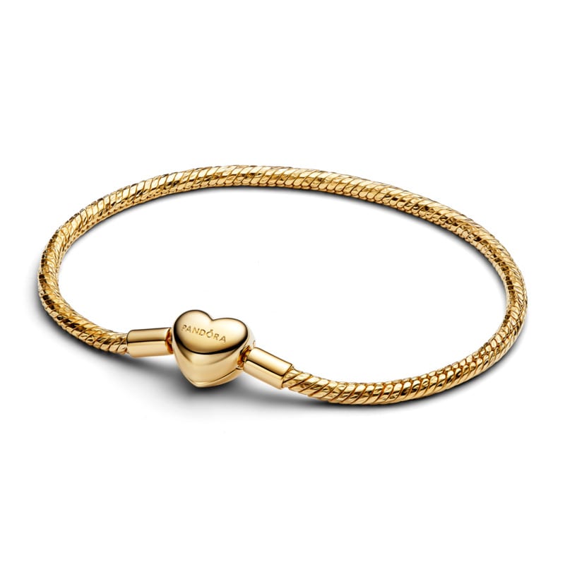 Heart Clasp Twisted Snake Chain Bracelet