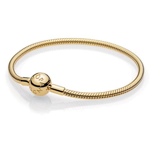 Pandora Gold-Plated Smooth Round Clasp Bracelet 567107 — Foto 1 von 1