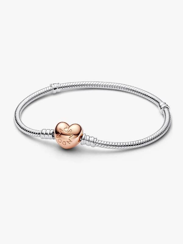 Pandora Moments Heart & Snake Chain Bracelet 58071916 — Foto 1 von 1
