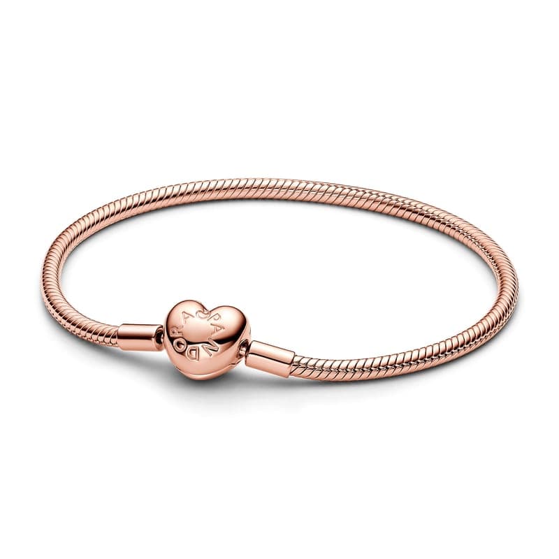 Pandora Heart Clasp Snake Chain Bracelet 583050C00 583050C0071INCHES18CM — Foto 1 von 1