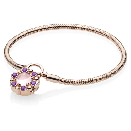 Pandora Rose ™ Smooth Bracelet with Heraldic Radiance Clasp