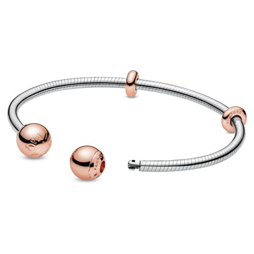 Pandora Rose Snake Chain Style Open Bangle