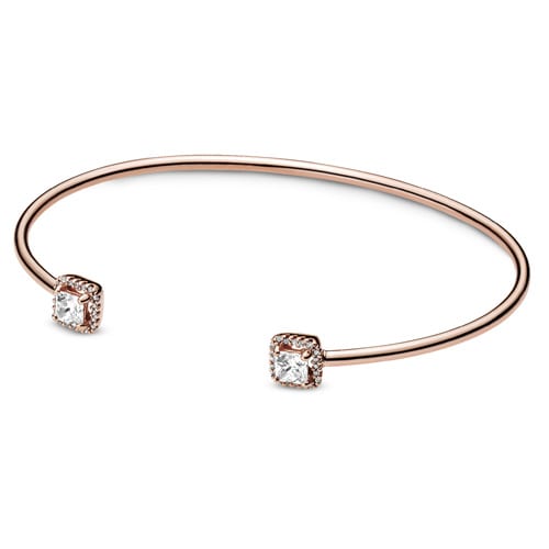 Square Sparkle Open Bangle