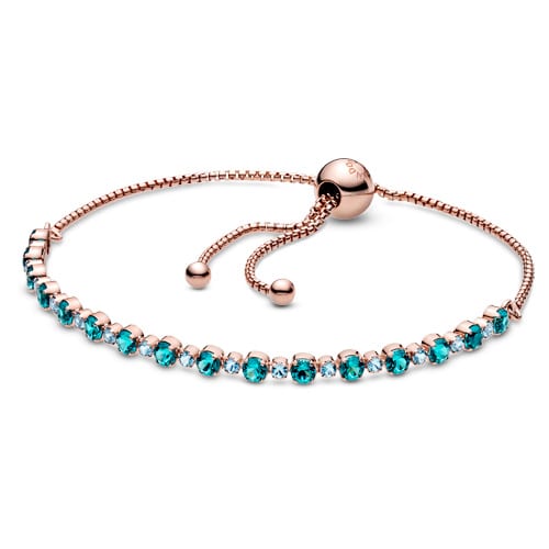 Turquoise Sparkling Slider Tennis Bracelet