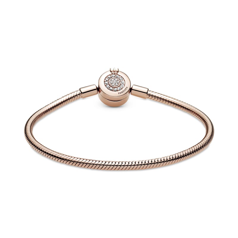 Rose Moments Sparkling Crown O Snake Chain Bracelet