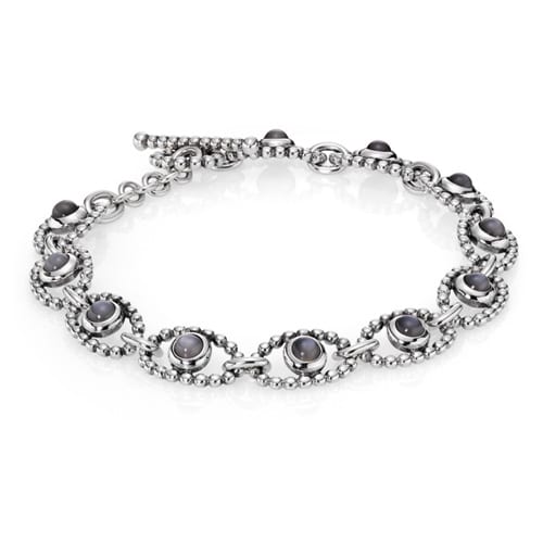 Sterling Silver Bracelet with Grey Moonstone