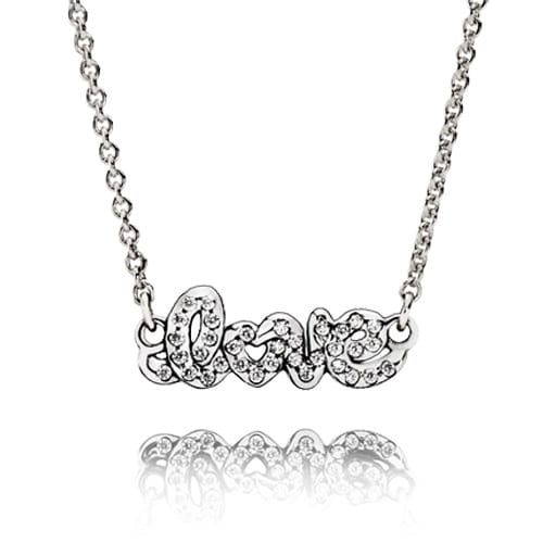 Signature of Love Necklace with Silver Chain