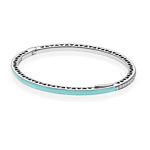 Mint Radiant Hearts of Pandora Bangle