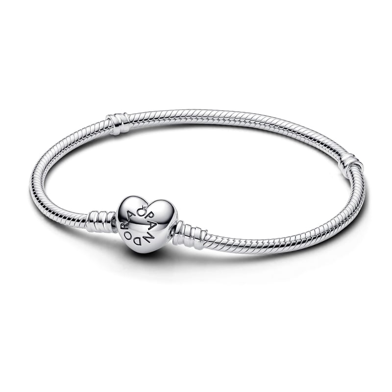 Moments Heart & Snake Chain Bracelet