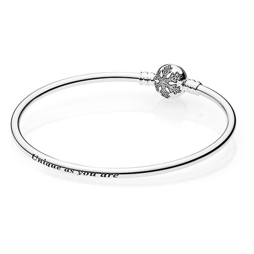 Unique Snowflake Bangle with Pandora Clasp