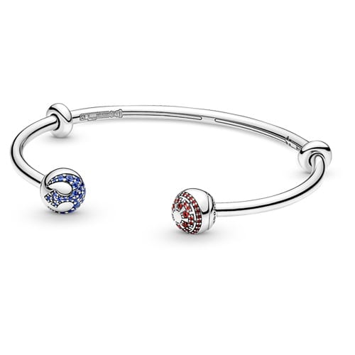 Light & Dark Side Logo Open Bangle