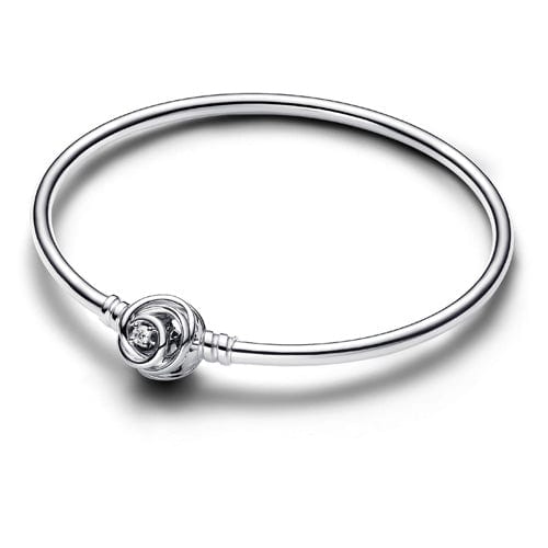 Silver Encircled Clasp Bangle