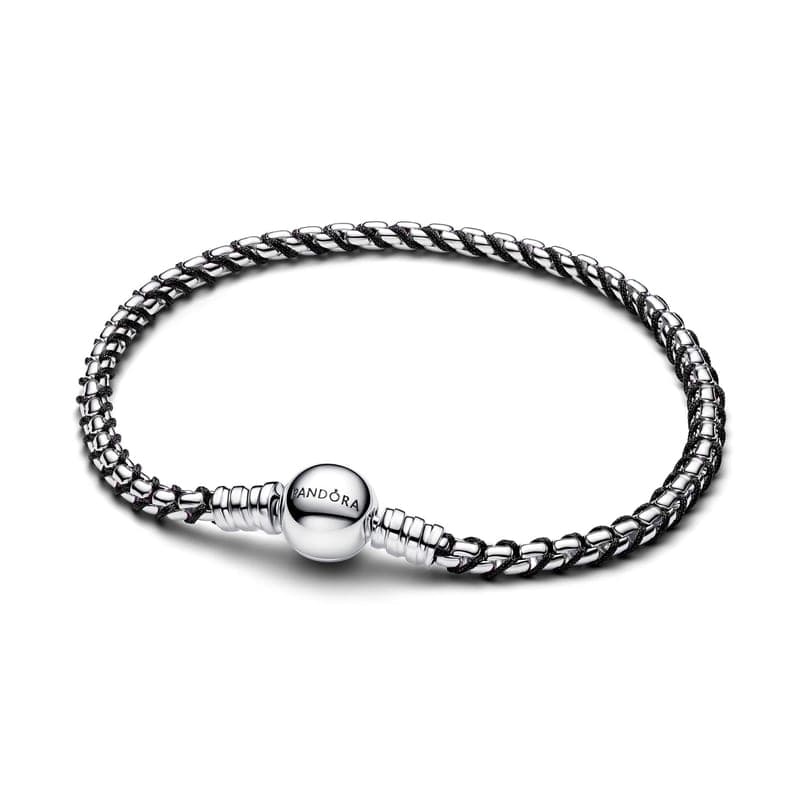 Pandora Black Cord Box Chain Bracelet 593816C02 593816 — photo 1 of 1