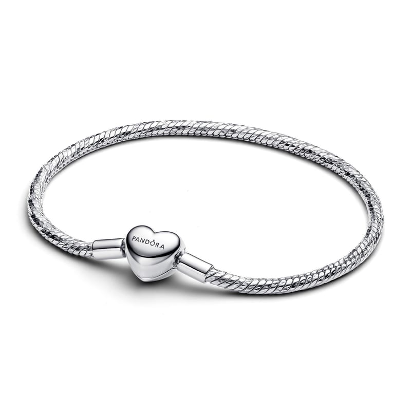 Heart Clasp Twisted Snake Chain Bracelet