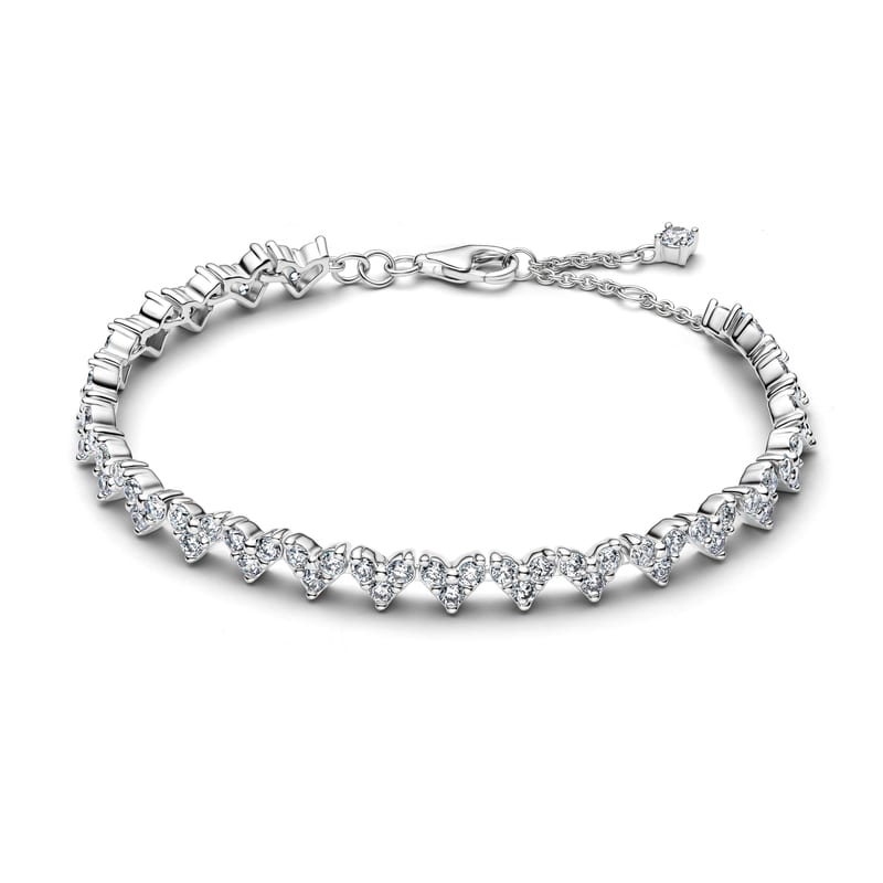 Triple Stone Heart Bracelet