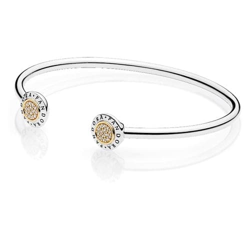 Pandora Signature Bangle with 14K Gold 596274CZ 596274C — Foto 1 von 1