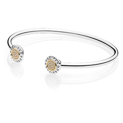 Pandora Signature Bangle with 14K Gold