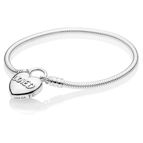 You Are Loved Heart Padlock Bracelet