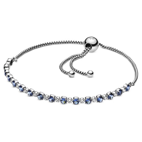 Blue & Clear Sparkle Slider Bracelet