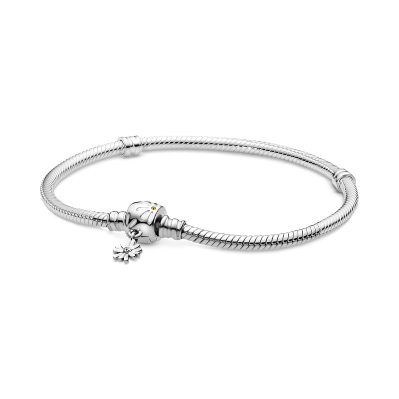 Daisy Flower Clasp Snake Chain Bracelet