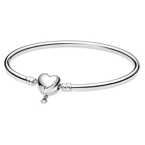 Infinity Heart Clasp Bangle